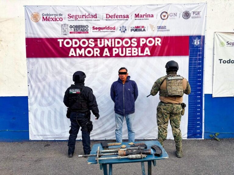 Cae presunto huachicolero en Huejotzingo tras operativo coordinado entre autoridades