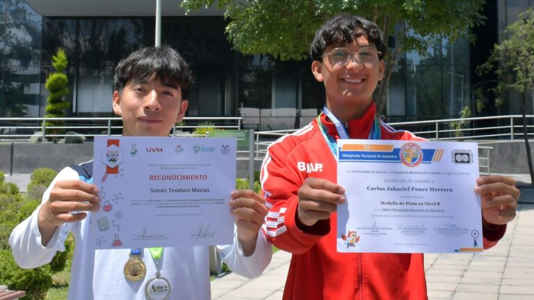 Estudiantes de la BUAP conquistan medallas de plata en la Olimpiada Nacional de Química