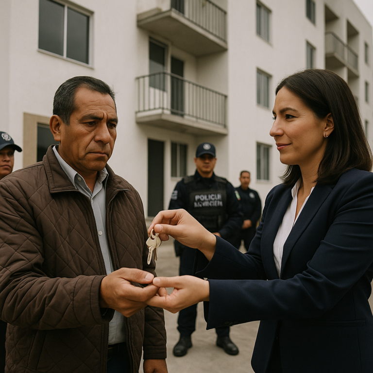 Aline y Fernando son los primeros beneficiarios de Viviendas para el Bienestar en Lomas de San Miguel