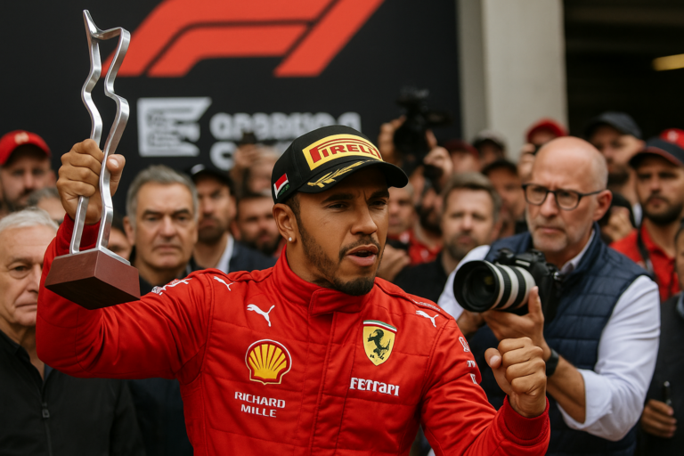 Lewis Hamilton hace historia al ganar el Gran Premio de Barcelona-Cataluña con Ferrari a los 41 años