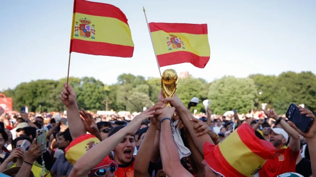 Selección española de fútbol celebrando el título de la Copa del Mundo 2026