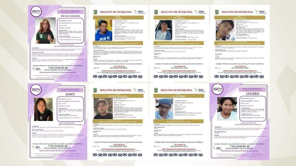 Agentes de la Fiscalía General del Estado de Puebla durante operativos de búsqueda de personas desaparecidas