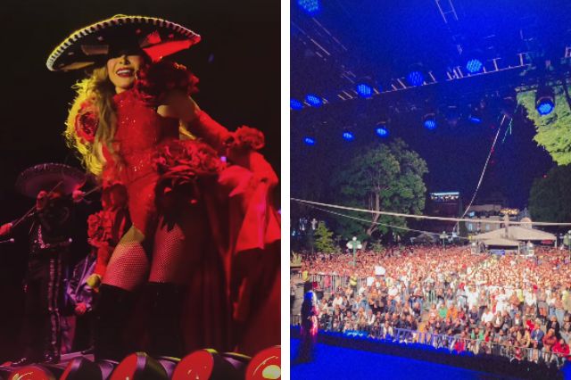 Gloria Trevi en Zócalo de Puebla: aglomeraciones marcaron la noche