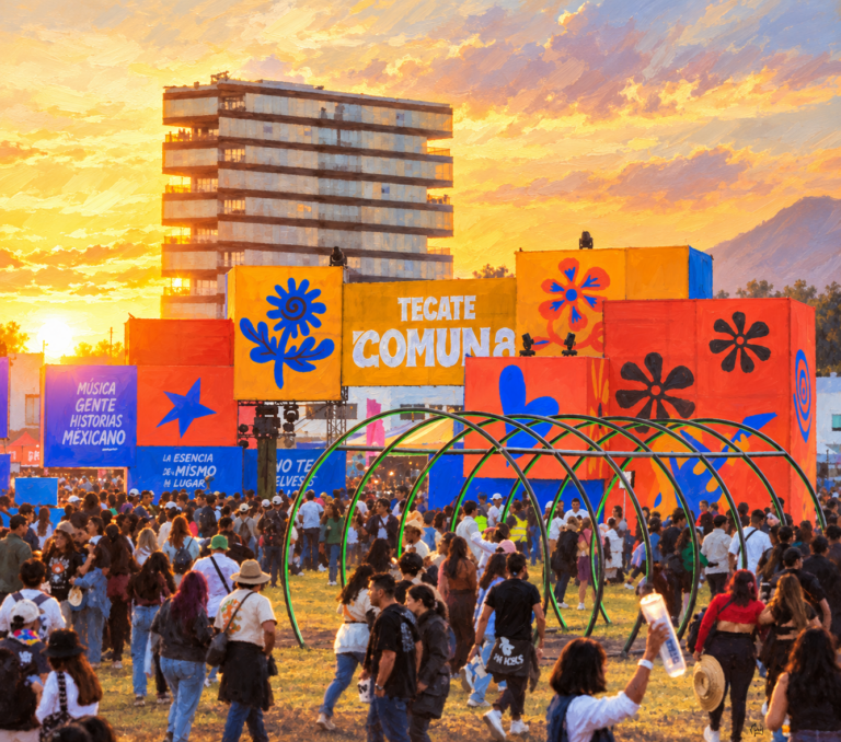 Público durante una edición del festival Tecate Comuna en Puebla.