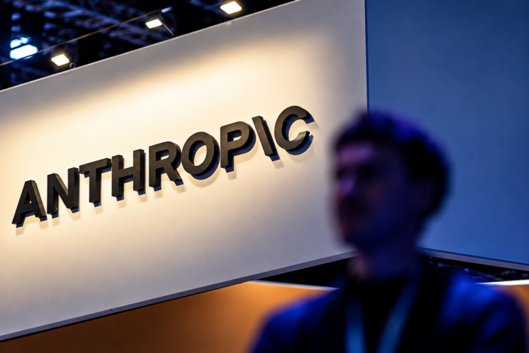 Logotipo de Anthropic, empresa creadora del asistente de inteligencia artificial Claude, que solicitó cotizar en el Nasdaq.