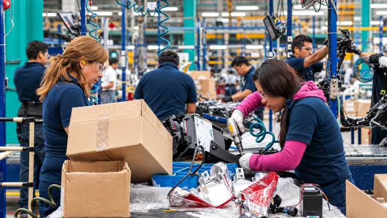 Mujeres adultas en un entorno de trabajo, en referencia al impacto de la menopausia en el empleo femenino.