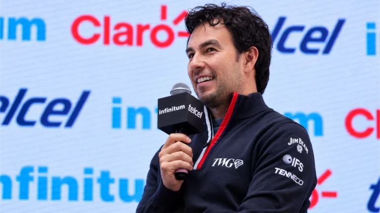 Sergio Pérez en entrevista previo al GP México 2026 con Cadillac para anunciar una exhibición de Fórmula 1.
